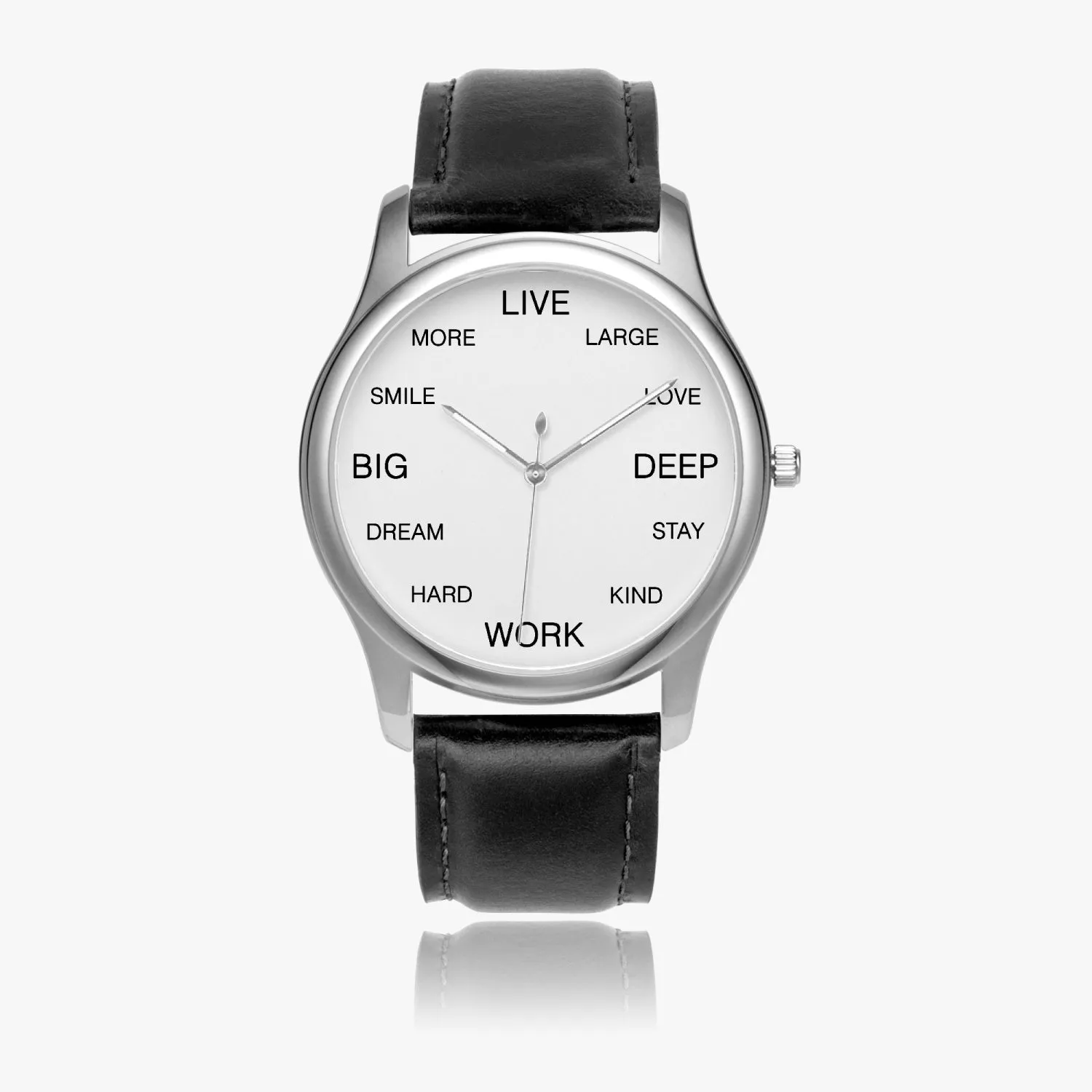 Smile More Love Deep Motivational Quotes Quartz Watch