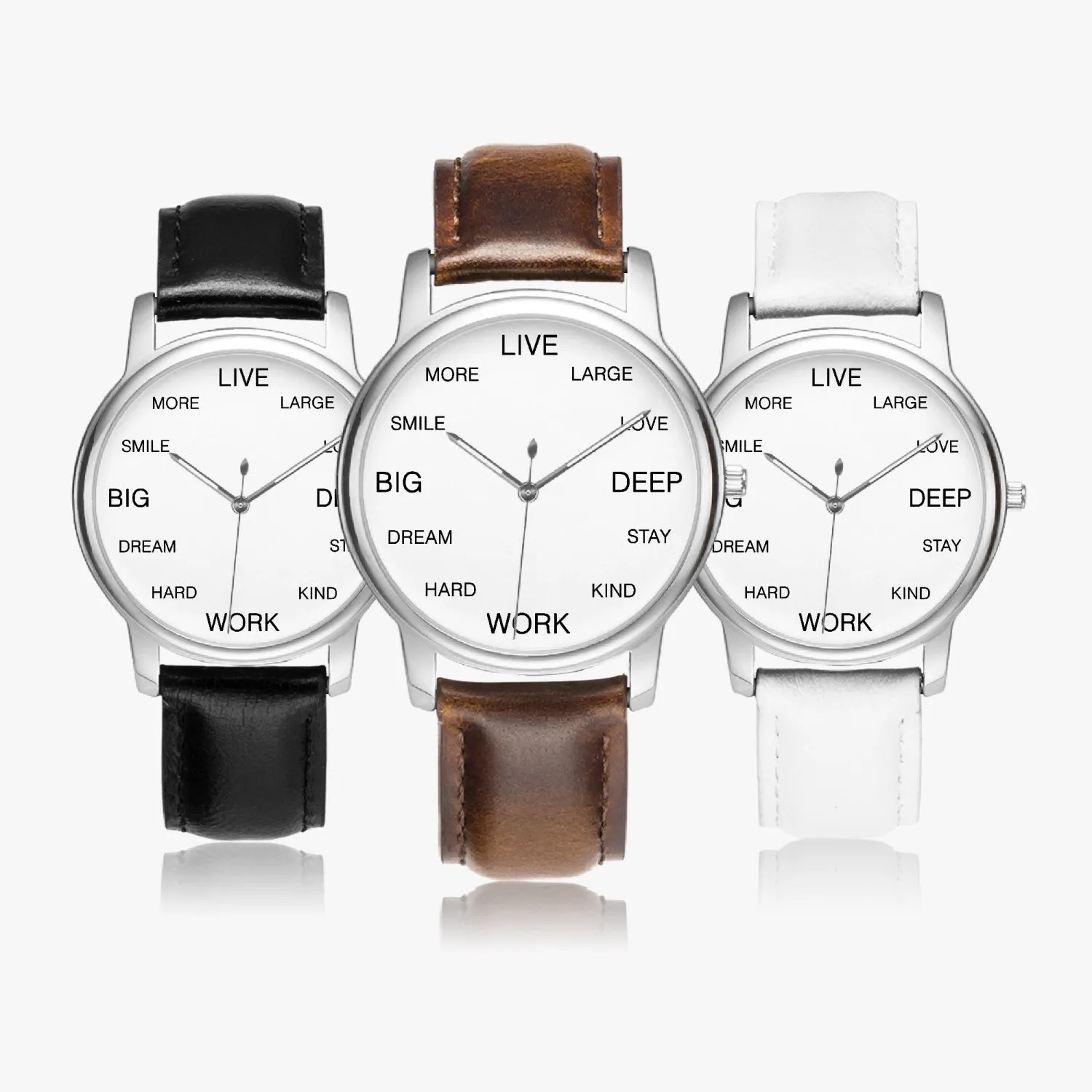Smile More Love Deep Motivational Quotes Quartz Watch