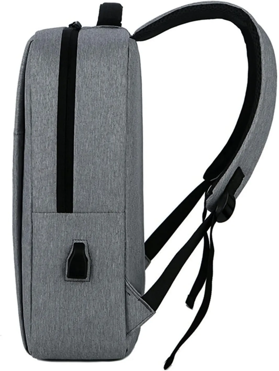 Soft Leather Purses for Women Transparent Practical Large Capacity Zipper Backpacks Lightweight Nylon Backpacks(Grey)