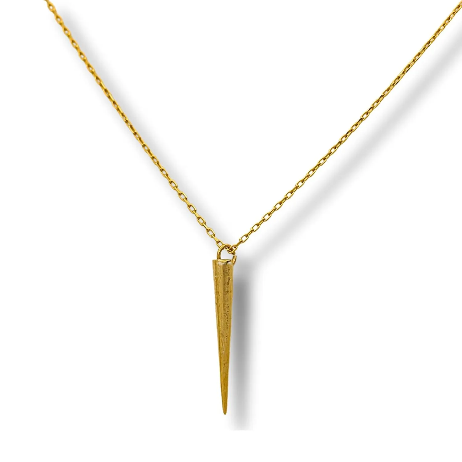 Spike Necklace, Spike Pendant, Throne Necklace, Throne Pendant, 925 Silver Jewelry, Handmade Jewelry, Minimalist Jewelry, Silver Necklace, Gift for Her (Gold)