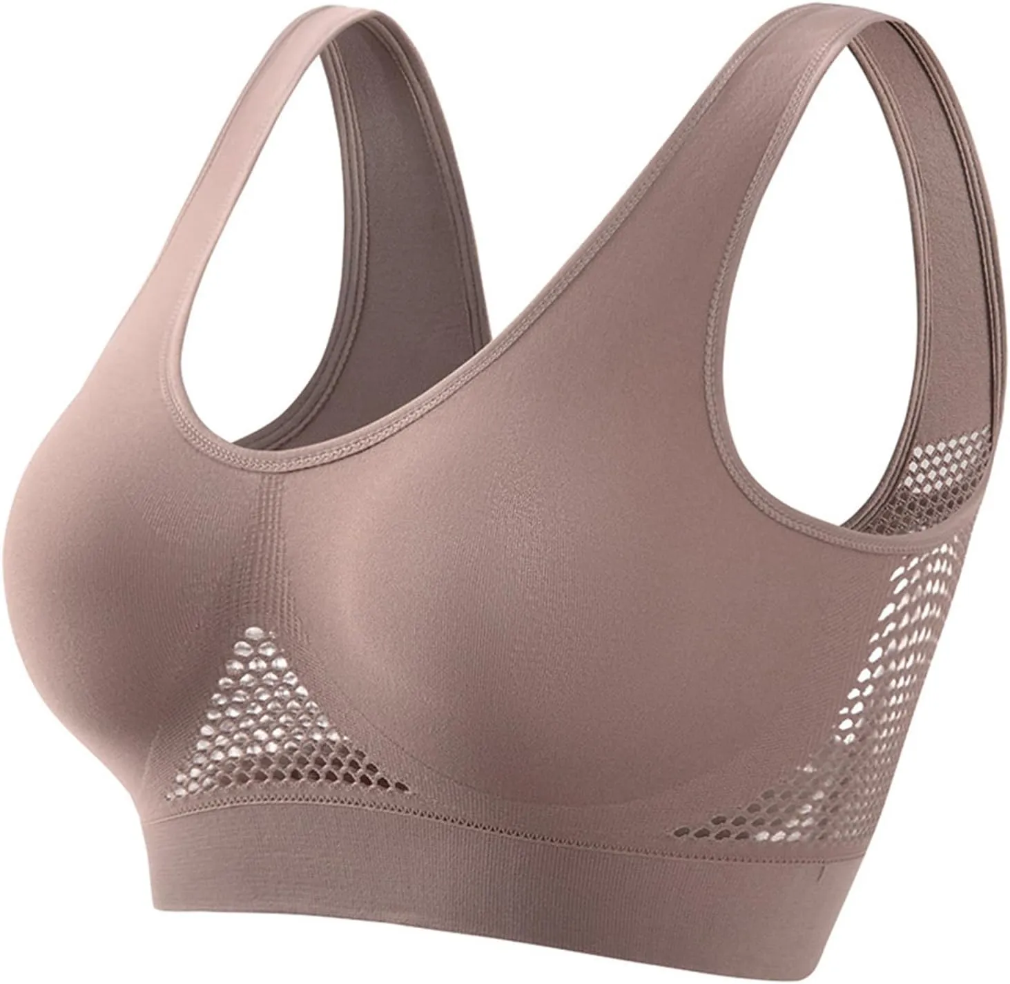 Sports Bras for Women High Support Push Up Bras Anti-Sagging Breasts Cooling Comfort Wireless Bra Breathable Liftup Air Bra