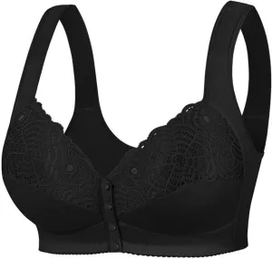 Sports Bras for Women Plus Size Front Closure Wireless Push Up Bras Breathable Comfortable Beige