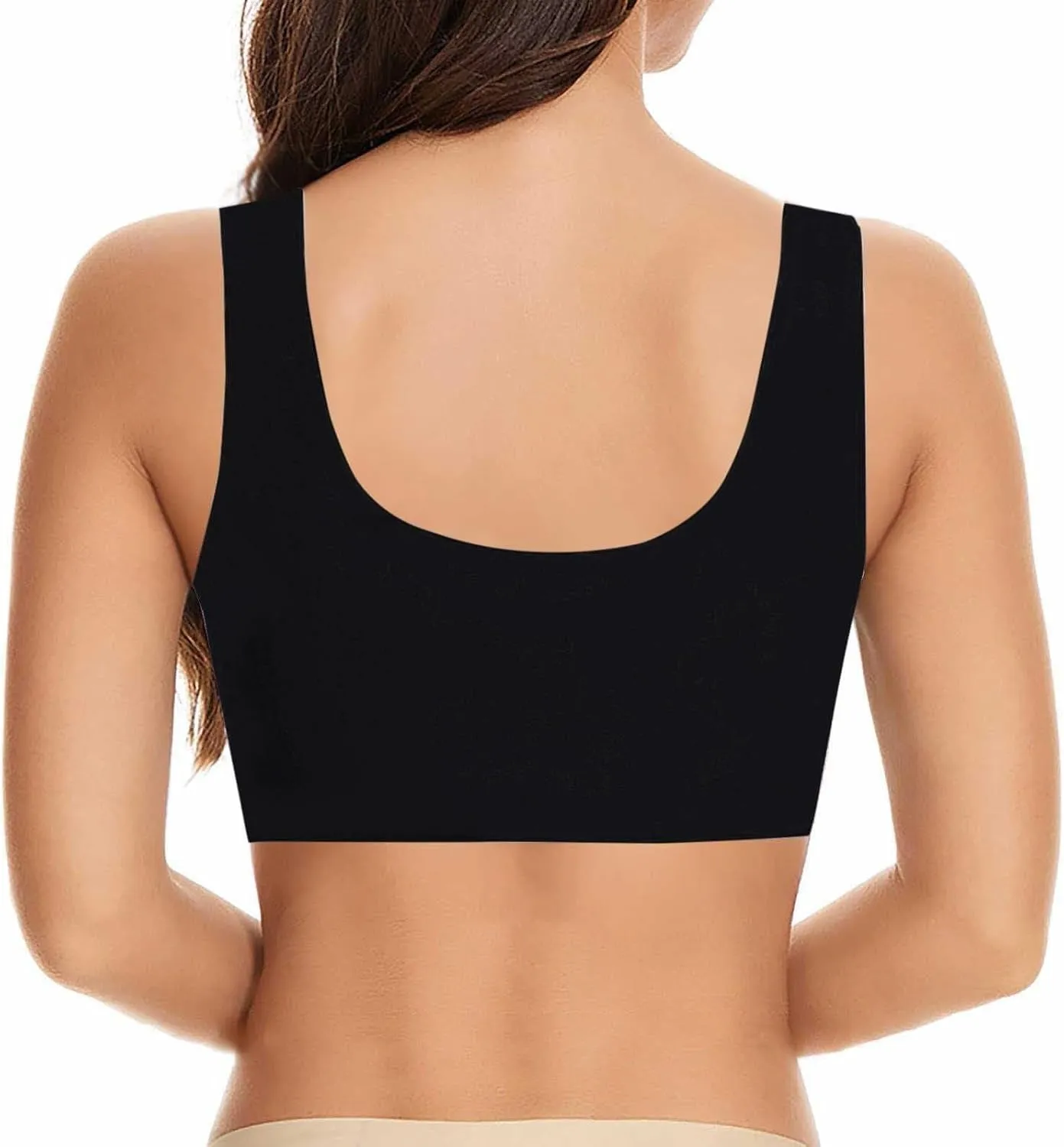 Sports Bras for Women Plus Size Full Coverage Support Bras No Underwire Lift Push Up Bra Seamless Gathering Bra