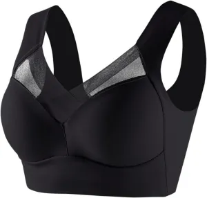 Sports Bras for Women Plus Size Full Coverage Support Bras No Underwire Lift Push Up Bra Seamless Gathering Bra