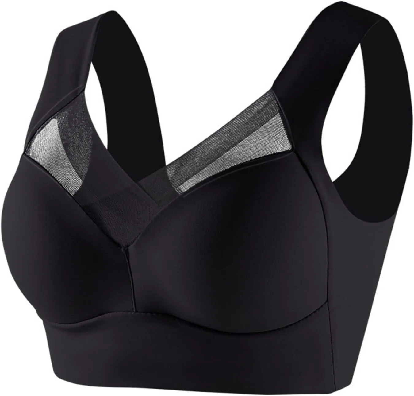 Sports Bras for Women Plus Size Full Coverage Support Bras No Underwire Lift Push Up Bra Seamless Gathering Bra