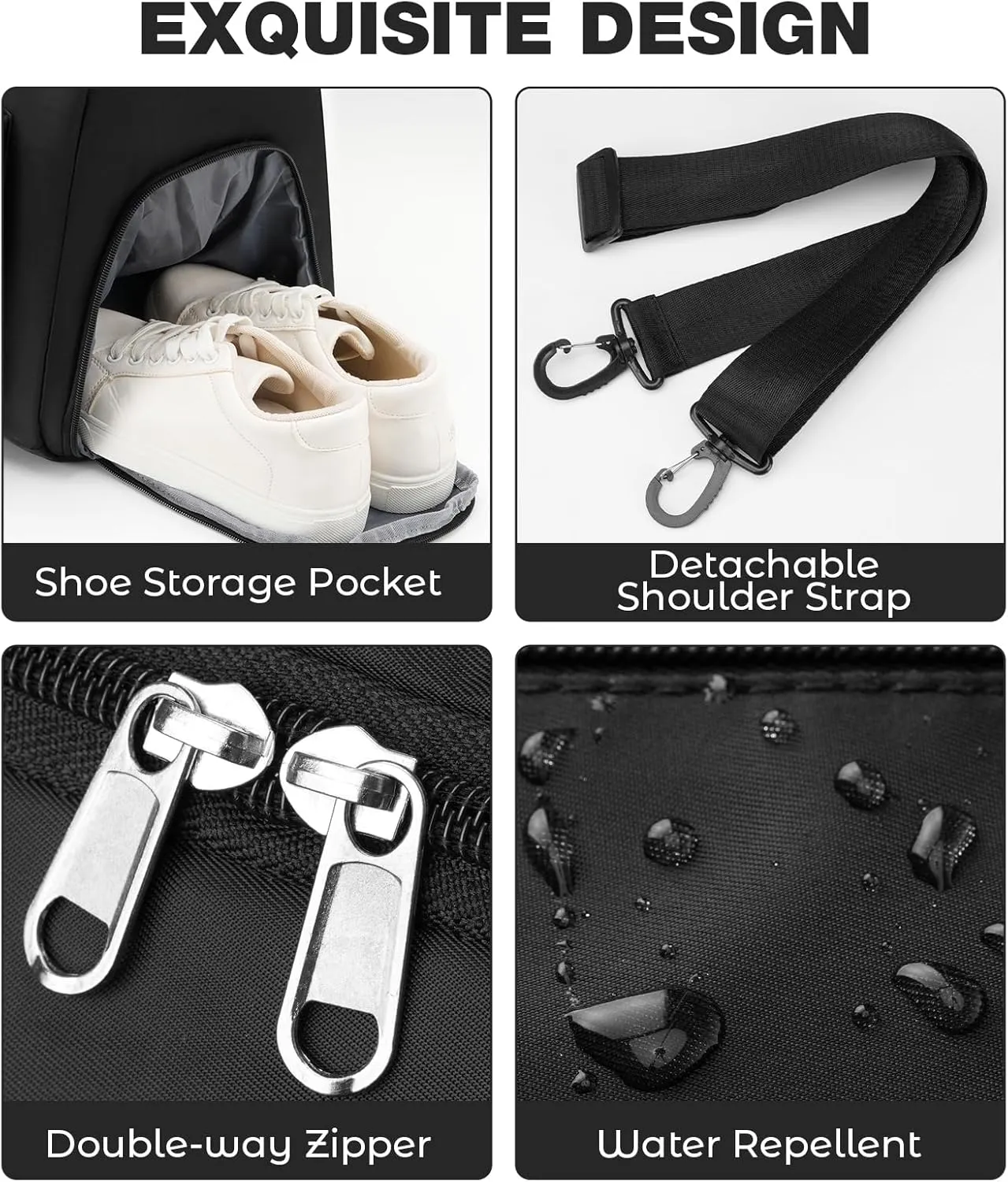 Sports Gym Bag with Shoes Compartment, Travel Duffle Bag Weekender Bags for Women with Toiletry Bag, Carry on Overnight Bag Gym Duffel Bag with Wet Pocket