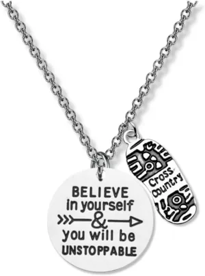 Sportybella -bCross Country Running Gifts- Runner Charm Necklace, Running Jewelry, XC Jewelry