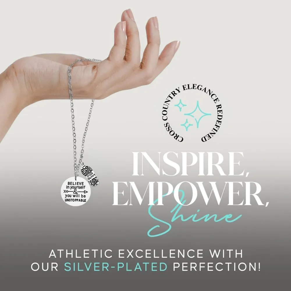 Sportybella -bCross Country Running Gifts- Runner Charm Necklace, Running Jewelry, XC Jewelry