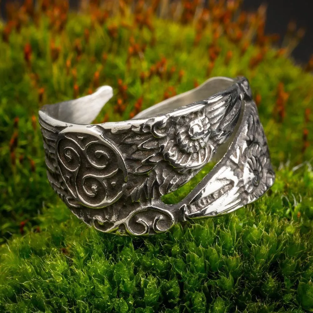 Stainless Steel Adjustable Raven Ring