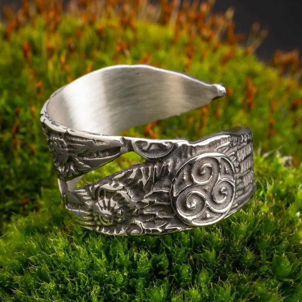 Stainless Steel Adjustable Raven Ring