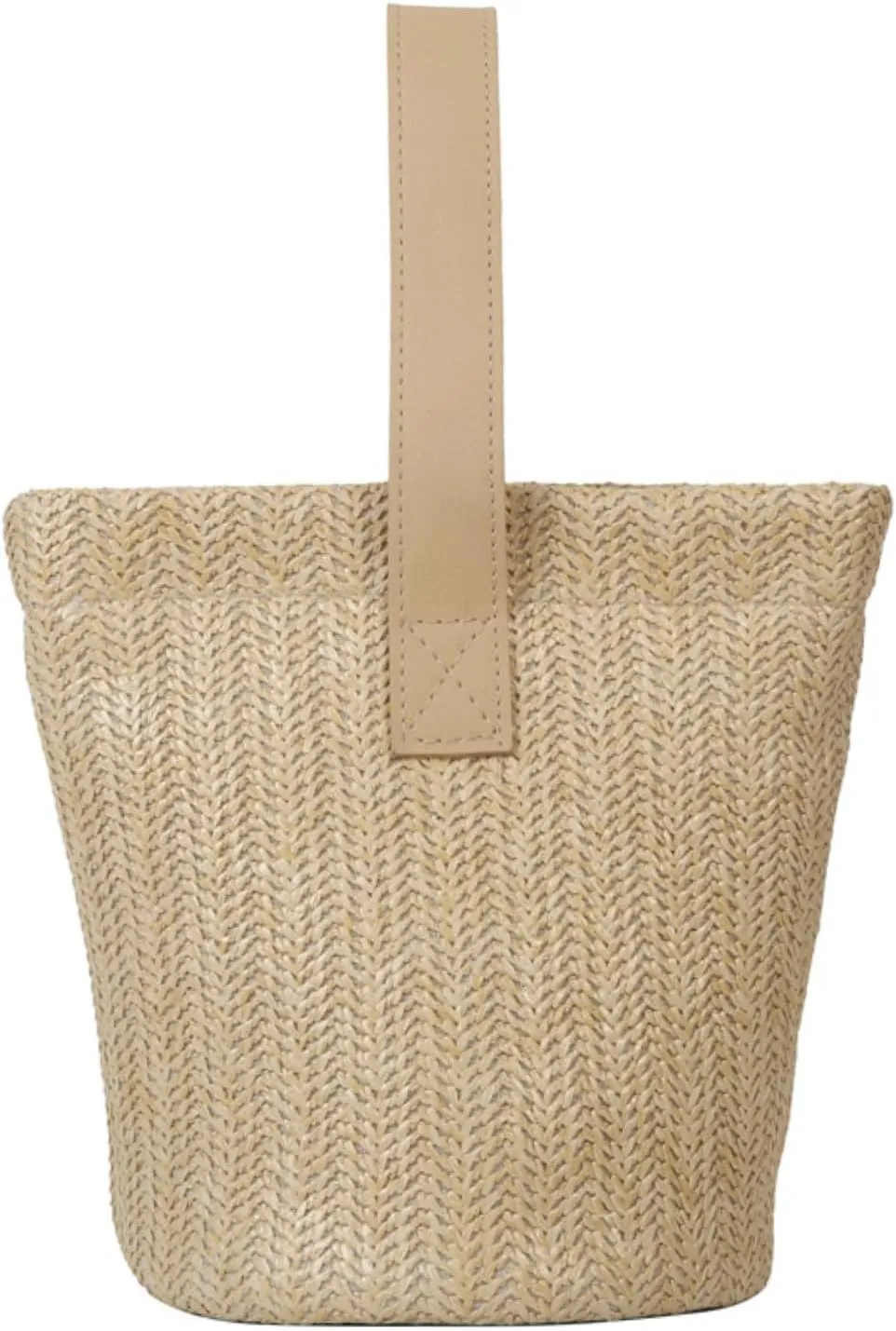 Straw Purses For Women 2025 Straw Bag Beach Tote Beach Bag Bucket Purse Tote Bag (Khaki)