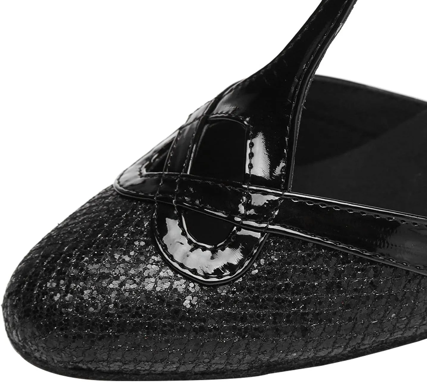 SWDZM Latin Dance Shoes Women Low Heels Tango Salsa Ballroom Shoes Closed Toe