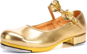 SWDZM Women's & Girl's Jazz Tap Dance Shoes Tap-Flex Patent Leather Tap Shoe,WX-208