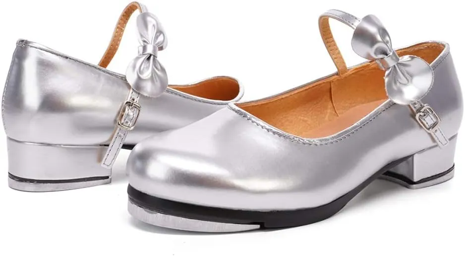 SWDZM Women's & Girl's Jazz Tap Dance Shoes Tap-Flex Patent Leather Tap Shoe,WX-208