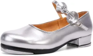 SWDZM Women's & Girl's Jazz Tap Dance Shoes Tap-Flex Patent Leather Tap Shoe,WX-208