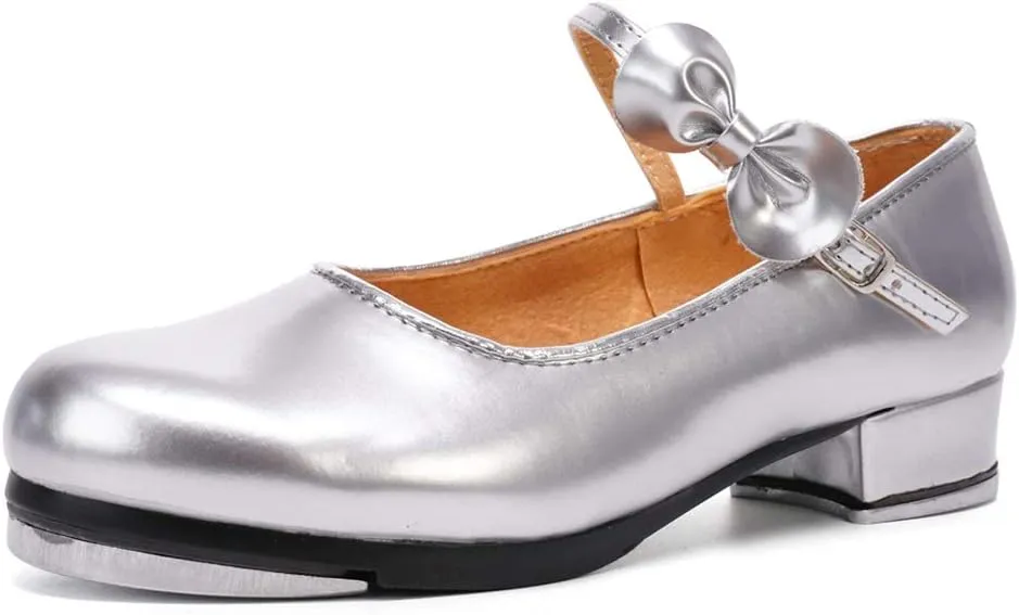 SWDZM Women's & Girl's Jazz Tap Dance Shoes Tap-Flex Patent Leather Tap Shoe,WX-208