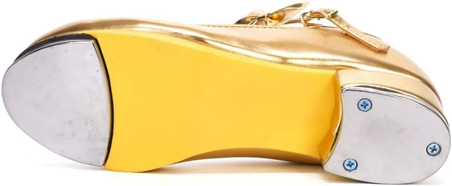 SWDZM Women's & Girl's Jazz Tap Dance Shoes Tap-Flex Patent Leather Tap Shoe,WX-208
