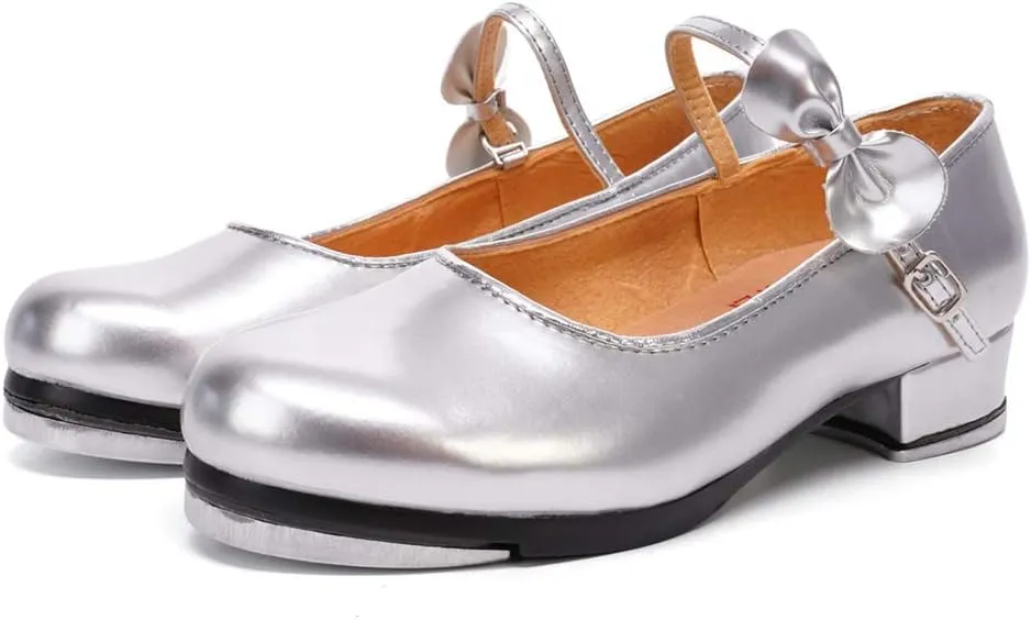 SWDZM Women's & Girl's Jazz Tap Dance Shoes Tap-Flex Patent Leather Tap Shoe,WX-208