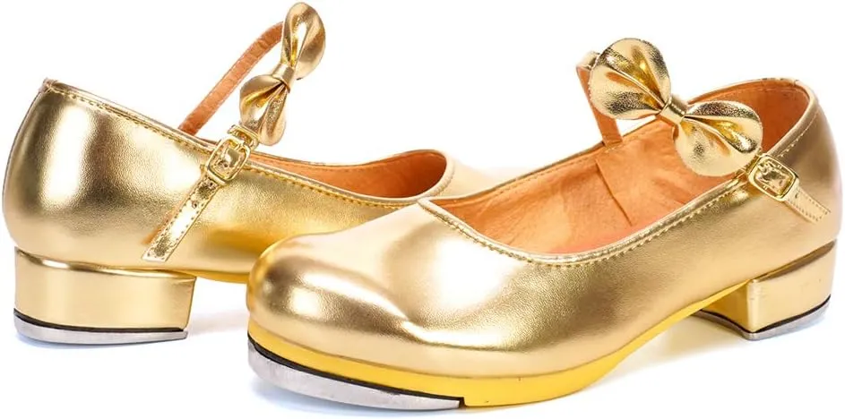 SWDZM Women's & Girl's Jazz Tap Dance Shoes Tap-Flex Patent Leather Tap Shoe,WX-208