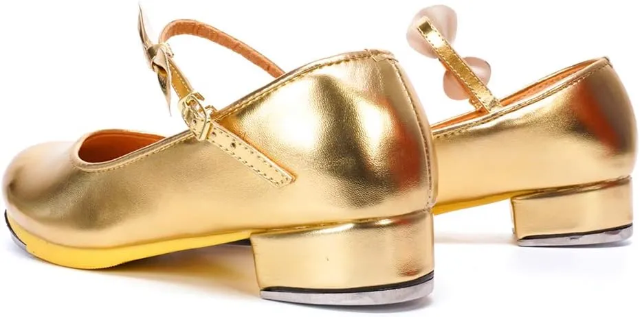 SWDZM Women's & Girl's Jazz Tap Dance Shoes Tap-Flex Patent Leather Tap Shoe,WX-208
