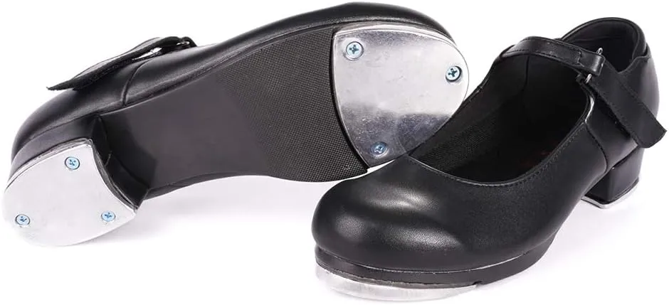 SWDZM Women's & Girl's Jazz Tap Dance Shoes Tap-Flex Patent Leather Tap Shoe,WX-208