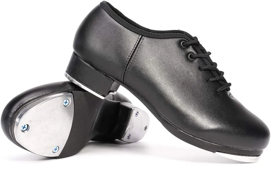 SWDZM Women's & Men's & Kid's Jazz Tap Dance Shoes Tap-Flex Patent Leather Tap Shoe,WX-Tap