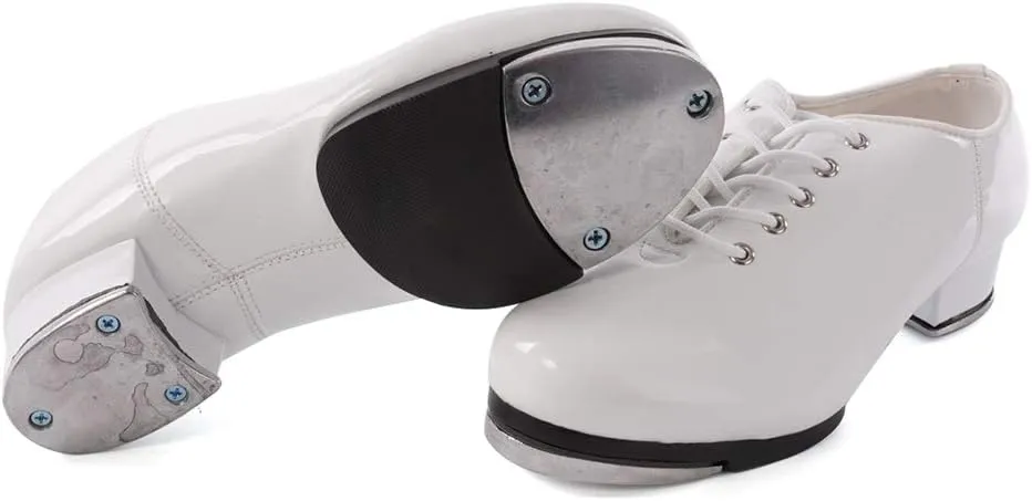 SWDZM Women's & Men's & Kid's Jazz Tap Dance Shoes Tap-Flex Patent Leather Tap Shoe,WX-Tap