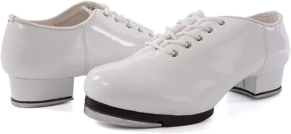 SWDZM Women's & Men's & Kid's Jazz Tap Dance Shoes Tap-Flex Patent Leather Tap Shoe,WX-Tap