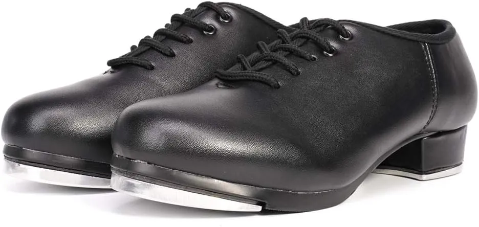 SWDZM Women's & Men's & Kid's Jazz Tap Dance Shoes Tap-Flex Patent Leather Tap Shoe,WX-Tap