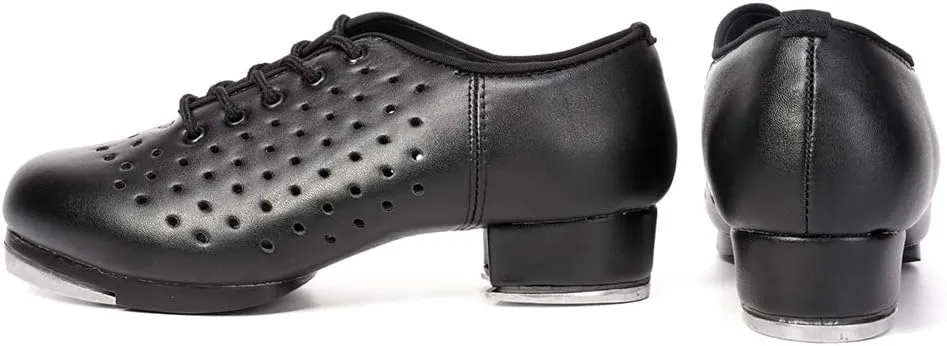 SWDZM Women's & Men's & Kid's Jazz Tap Dance Shoes Tap-Flex Patent Leather Tap Shoe,WX-Tap