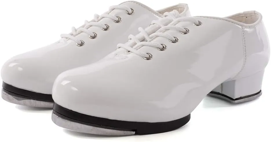 SWDZM Women's & Men's & Kid's Jazz Tap Dance Shoes Tap-Flex Patent Leather Tap Shoe,WX-Tap