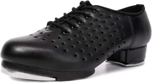 SWDZM Women's & Men's & Kid's Jazz Tap Dance Shoes Tap-Flex Patent Leather Tap Shoe,WX-Tap