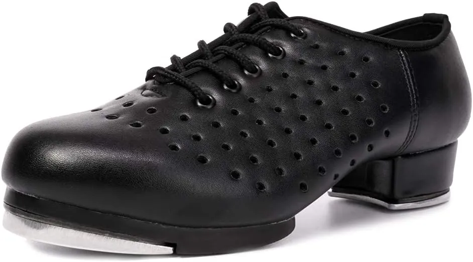 SWDZM Women's & Men's & Kid's Jazz Tap Dance Shoes Tap-Flex Patent Leather Tap Shoe,WX-Tap