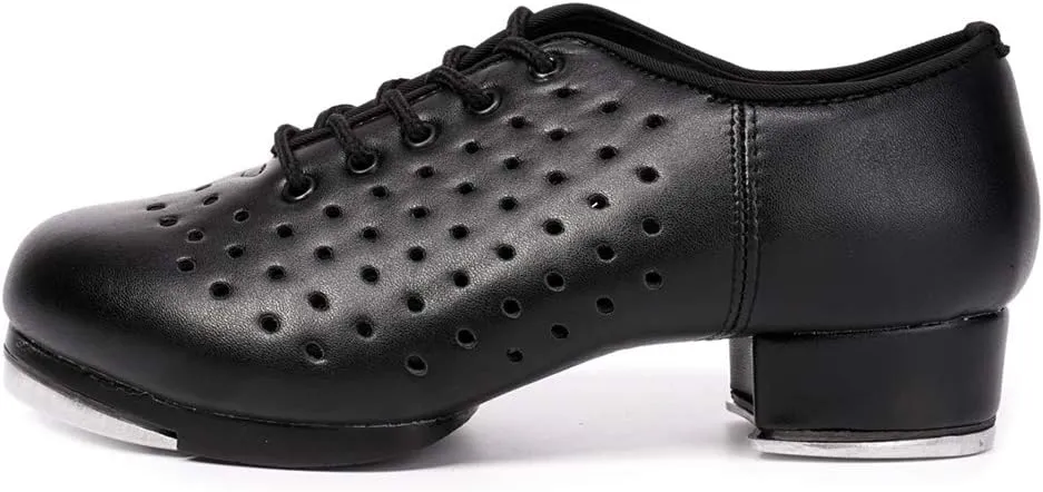 SWDZM Women's & Men's & Kid's Jazz Tap Dance Shoes Tap-Flex Patent Leather Tap Shoe,WX-Tap