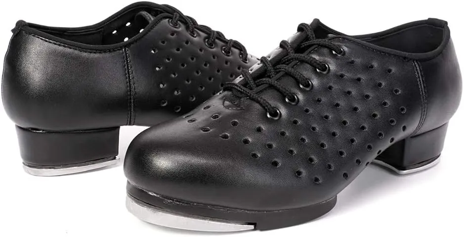 SWDZM Women's & Men's & Kid's Jazz Tap Dance Shoes Tap-Flex Patent Leather Tap Shoe,WX-Tap