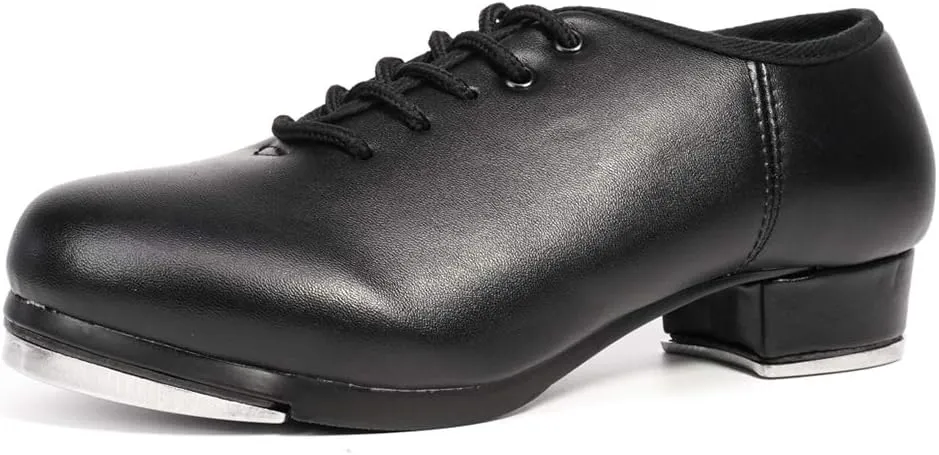 SWDZM Women's & Men's & Kid's Jazz Tap Dance Shoes Tap-Flex Patent Leather Tap Shoe,WX-Tap
