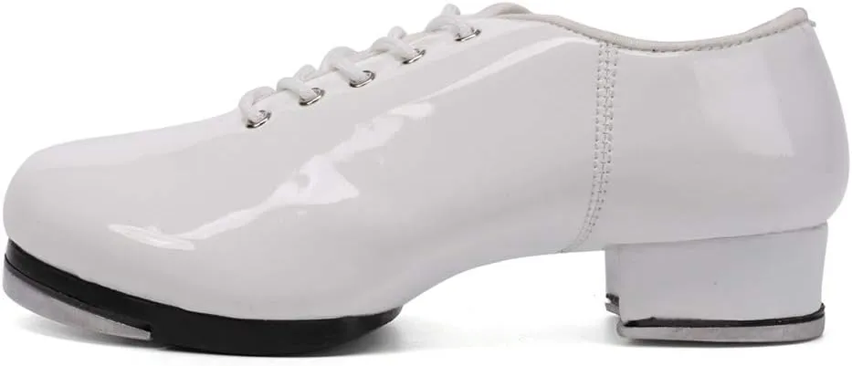 SWDZM Women's & Men's & Kid's Jazz Tap Dance Shoes Tap-Flex Patent Leather Tap Shoe,WX-Tap