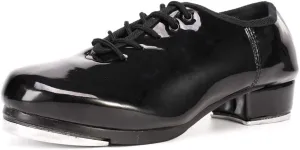 SWDZM Women's & Men's & Kid's Jazz Tap Dance Shoes Tap-Flex Patent Leather Tap Shoe,WX-Tap