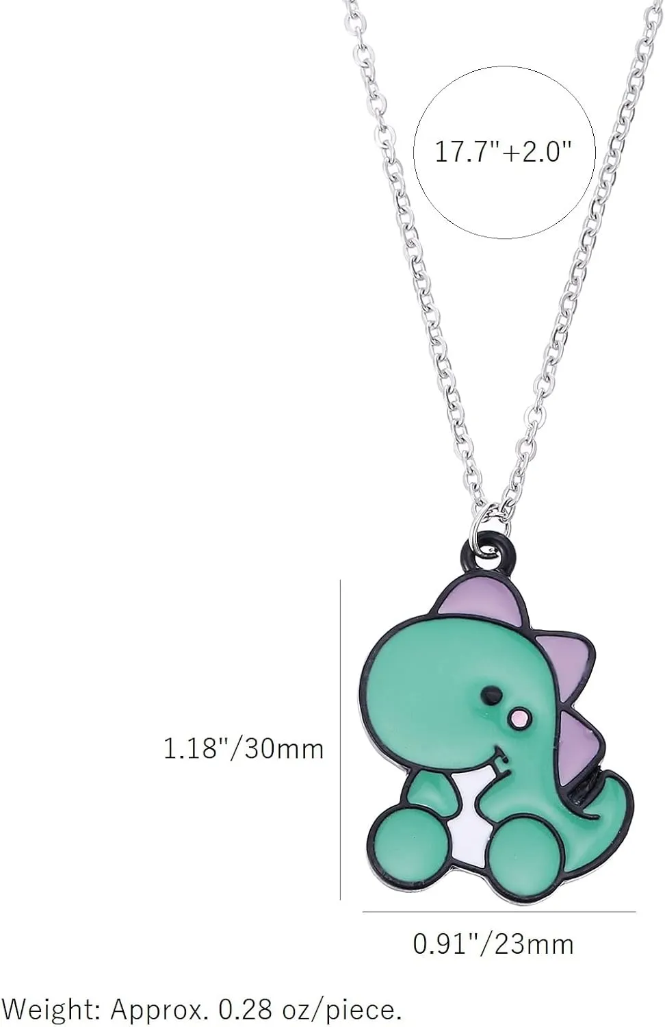 T-Rex Dinosaur Necklace, Stegosaurus Charm Necklace Dinosaur Jewelry Cute Animal Jewelry