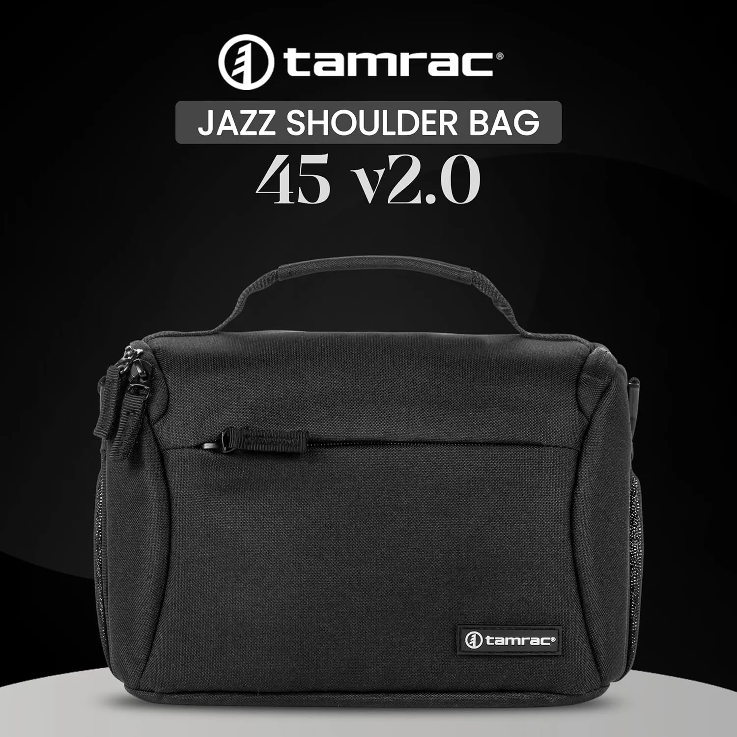Tamrac Jazz 45 v2.0 Camera Bag for Photographers, Camera Case for Photography Accessories, Shoulder Bag for DSLR and Mirrorless Cameras, Crossbody Camera Bag, Travel Camera Carrying Case  Black