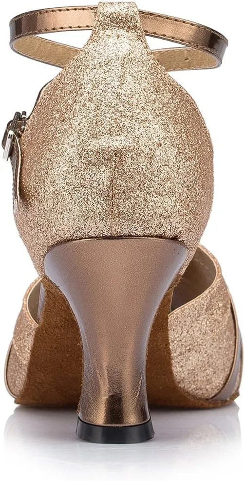TDA Women's Peep Toe Knot Satin Fashion Salsa Tango Ballroom Latin Modern Dance Wedding Shoes