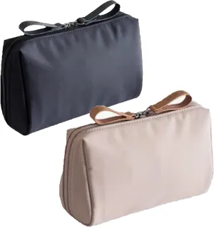 Tidynook Makeup Bag Small, Lipstick Makeup Bag, Mini Small Cosmetic Bag for Purse, Ompartmentalized Portable Women's Organizer, Compact Storage Pouch, Portable Handbag for Women and Girls (2*C)