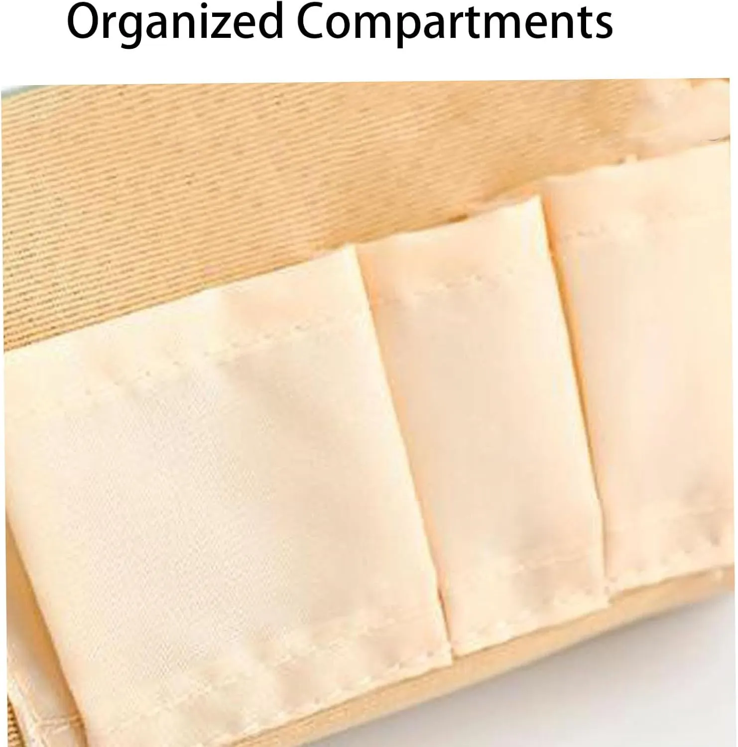 Tidynook Makeup Bag Small, Small Makeup Bag for Purse, Mini Lipstick Makeup Bag, Travel Mini Makeup Toiletry Bag for Purse, Purse Organizer Pouches, Compact Storage Pouch, Portable Handbag-Beige
