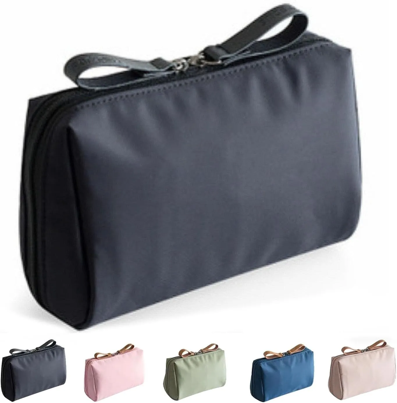 Tidynook Makeup Bag Small, Small Makeup Bag for Purse, Mini Lipstick Makeup Bag, Travel Mini Makeup Toiletry Bag for Purse, Purse Organizer Pouches, Compact Storage Pouch, Portable Handbag-Black