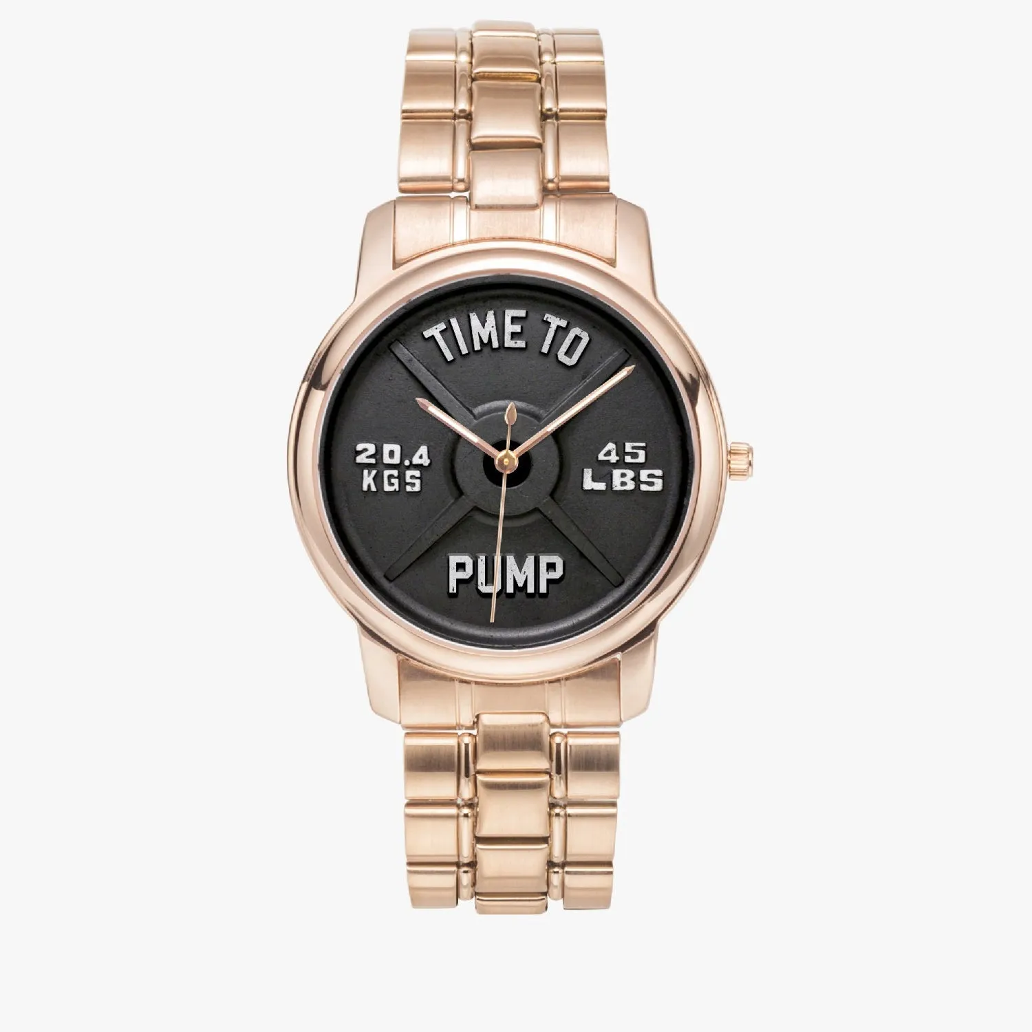 Time To Pump Barbell Stainless Steel Quartz Watch