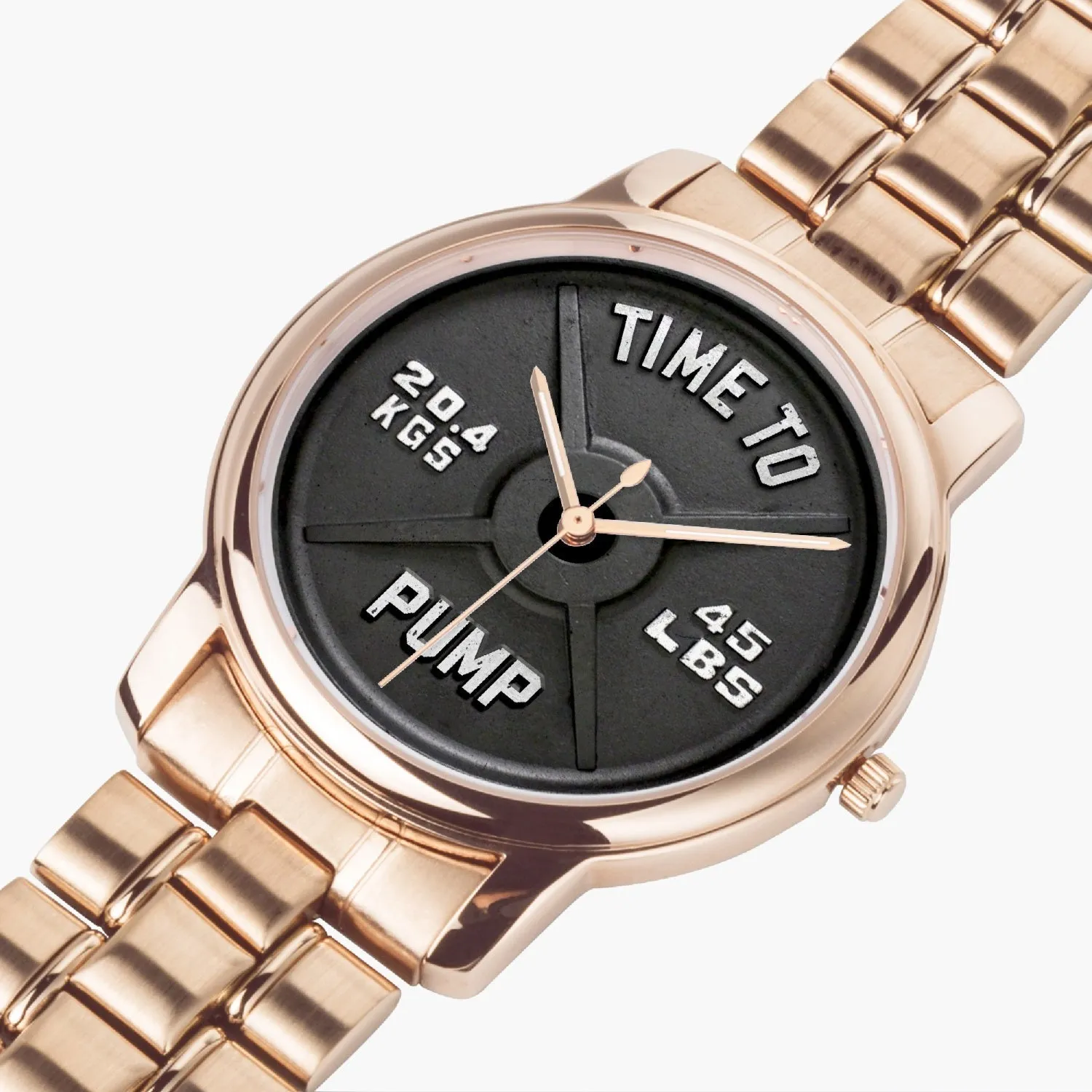 Time To Pump Barbell Stainless Steel Quartz Watch