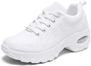 TINRYMX Women Jazz Shoes Modern Dance Sneakers Lace up Air Cushion Walking Shoes Ballroom Dance Sneaker Shoes,Model-LYX1918