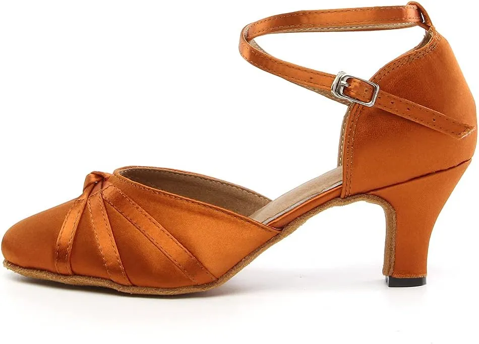 TINRYMX Women Latin Dance Shoes Closed Toe Salsa Tango Performance Party Ballroom Dance Shoes,Model-YCL117/L189