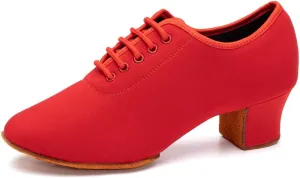 TINRYMX Women Modern Dance Shoes Lace up Ballroom Tango Foxtrot Waltz Professional Practice Latin Dance Shoes, Model LHD2805