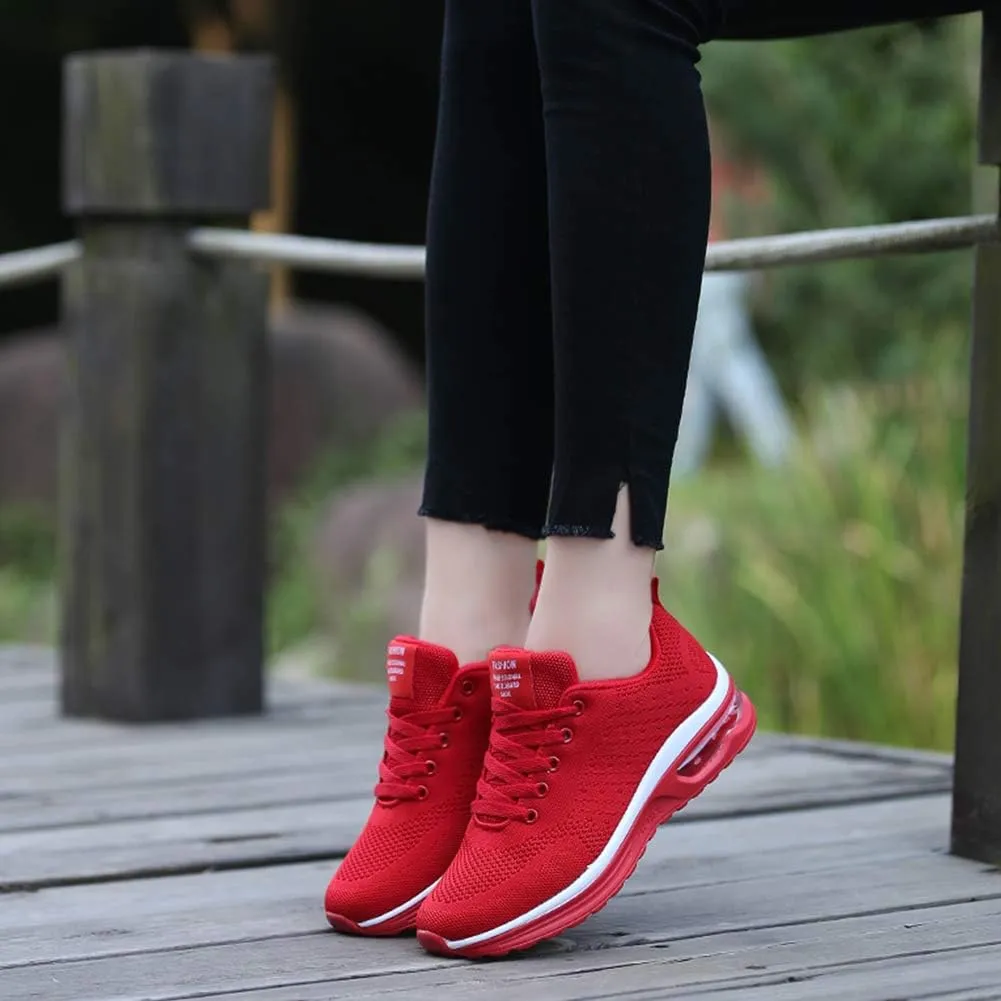 TINRYMX Women Modern Dance Sneakers Jazz Shoes Lace up Air Cushion Ballroom Practice Dance Shoes Walking Shoes,Model-LYX5066